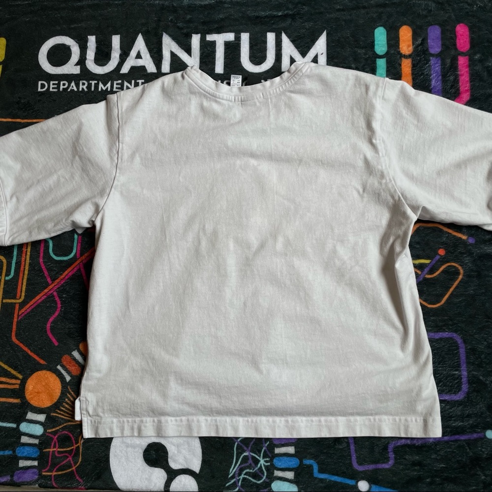 Adidas Original Global Citizens Embroidered Logo Cropped White Tee - Picture 9 of 11